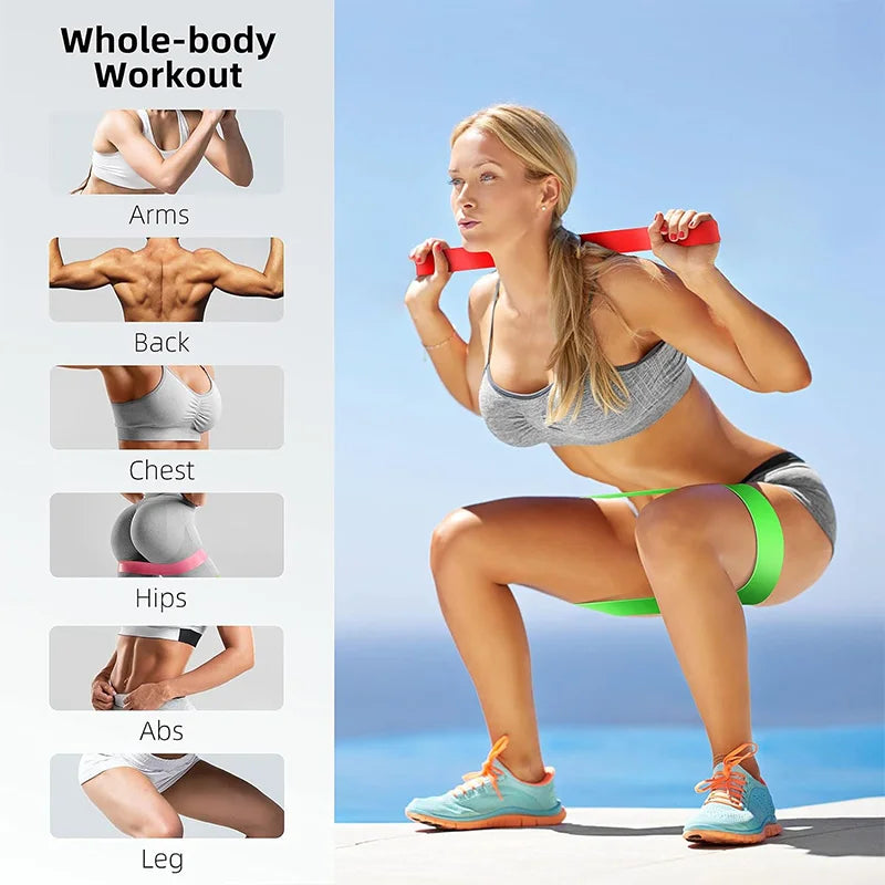 Resistance Bands Set - 5 Exercise Loop Bands for Home Workout